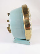 1940's Baby Ben Westclox Baby Blue Gold Trim Rhinestones Alarm Clock - Just Stuff I Sell