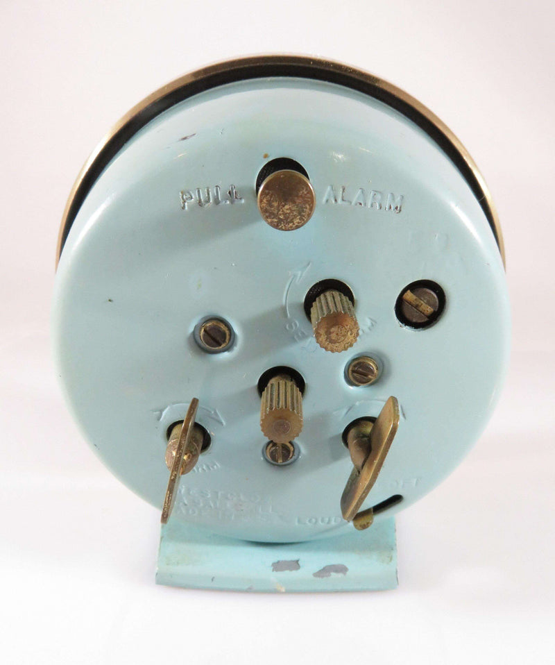 1940's Baby Ben Westclox Baby Blue Gold Trim Rhinestones Alarm Clock - Just Stuff I Sell
