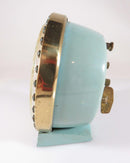 1940's Baby Ben Westclox Baby Blue Gold Trim Rhinestones Alarm Clock - Just Stuff I Sell