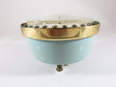 1940's Baby Ben Westclox Baby Blue Gold Trim Rhinestones Alarm Clock - Just Stuff I Sell