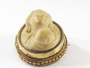 Antique Very Old 18K Gold Carved Lava Cameo of the Goddess Artemis product image for Just Stuff I Sell, clear front view, neutral background, original listing photo, optimized descriptive alt text, centered composition