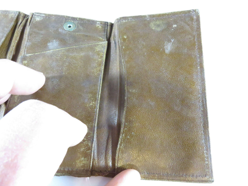 Circa 1920 Antique Alligator Skin Tri Fold Wallet Billfold for Restoration or Repurpose - Just Stuff I Sell