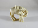 Antique Finely Carved Artisan Signed Japanese Netsuke Man Leading Horse - Just Stuff I Sell
