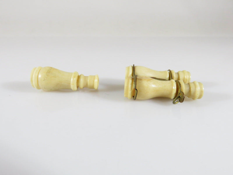 Antique Stanhope Carved Bone Binoculars & Telescope Woolworth Building Lords Prayer - Just Stuff I Sell