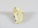 Antique Miniature Carved Bone Walrus Okimono Charm Black Paint Accent 3/4" - Just Stuff I Sell