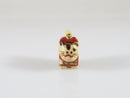 Carved Bone Asian Cat Maneki Neko Charm Pendant Hand Painted Red & Gold 1/2" - Just Stuff I Sell