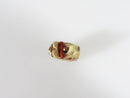 Carved Bone Asian Cat Maneki Neko Charm Pendant Hand Painted Red & Gold 1/2" - Just Stuff I Sell