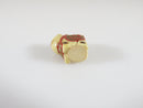 Carved Bone Asian Cat Maneki Neko Charm Pendant Hand Painted Red & Gold 1/2" - Just Stuff I Sell