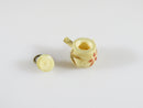 Miniature Asian Teapot Charm Hand Painted Carved Bone Removable Lid Antique - Just Stuff I Sell