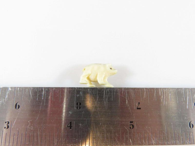 Antique Miniature Finely Carved Bone Pig Asian Okimono Figure 5/8" x 7/16" - Just Stuff I Sell