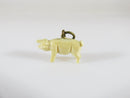 Antique Miniature Pig Charm Pendant Finely Carved Asian Bone Charm 3/4" - Just Stuff I Sell