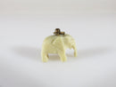 Hand Carved Antique Asian Bone Elephant Charm, Miniature Elephant Pendant 5/8" - Just Stuff I Sell