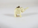 Antique Carved Bone Asian Elephant Pendant Extended Trunk Hand Carved 1" x 5/8" - Just Stuff I Sell