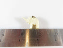 Antique Carved Bone Asian Elephant Pendant Extended Trunk Hand Carved 1" x 5/8" - Just Stuff I Sell