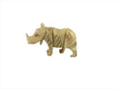 Antique Miniature Carved Bone Rhinoceros Okimono Figurine Fine Details 1" x 3/4" Miniature Rhinoceros - Just Stuff I Sell