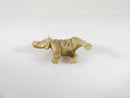 Antique Miniature Carved Bone Rhinoceros Okimono Figurine Fine Details 1" x 3/4" Miniature Rhinoceros - Just Stuff I Sell