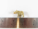 Antique Miniature Carved Bone Rhinoceros Okimono Figurine Fine Details 1" x 3/4" Miniature Rhinoceros - Just Stuff I Sell