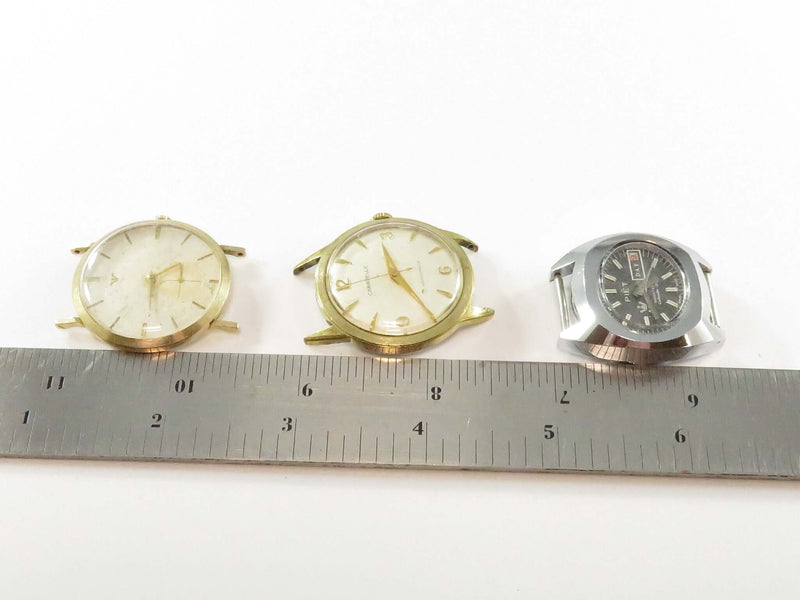 Group of 3 Wrist Watches for Parts or Repair Caravelle, Wittnauer & Piet