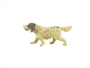 Antique Miniature English Setter Hand Carved in Bone With Black Spots - Just Stuff I Sell