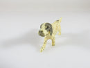 Antique Miniature English Setter Hand Carved in Bone With Black Spots - Just Stuff I Sell