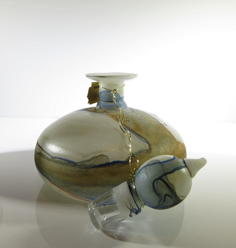 Vintage Delicate Neker Glass Perfume Oil Bottle Set Made in Jerusalem - Just Stuff I Sell