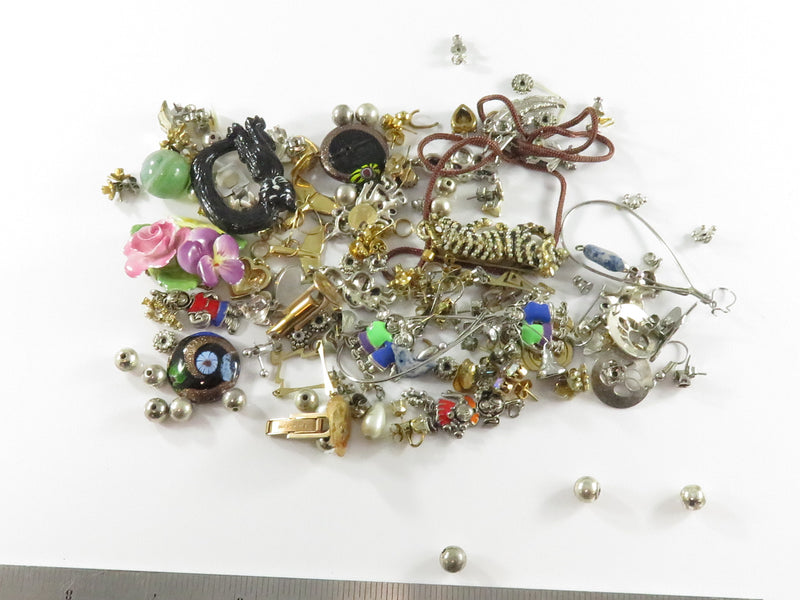 Mixed Grouping of Costume Jewelry Findings for Crafting and Repurpose
