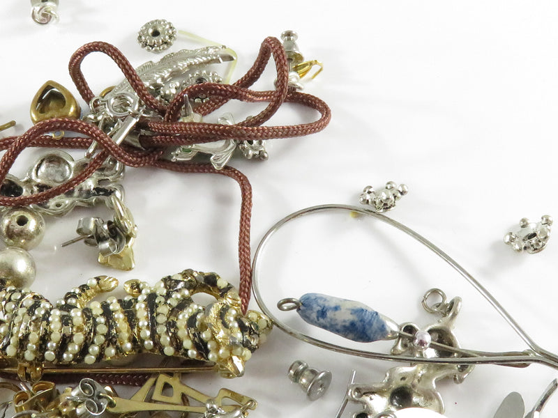 Mixed Grouping of Costume Jewelry Findings for Crafting and Repurpose
