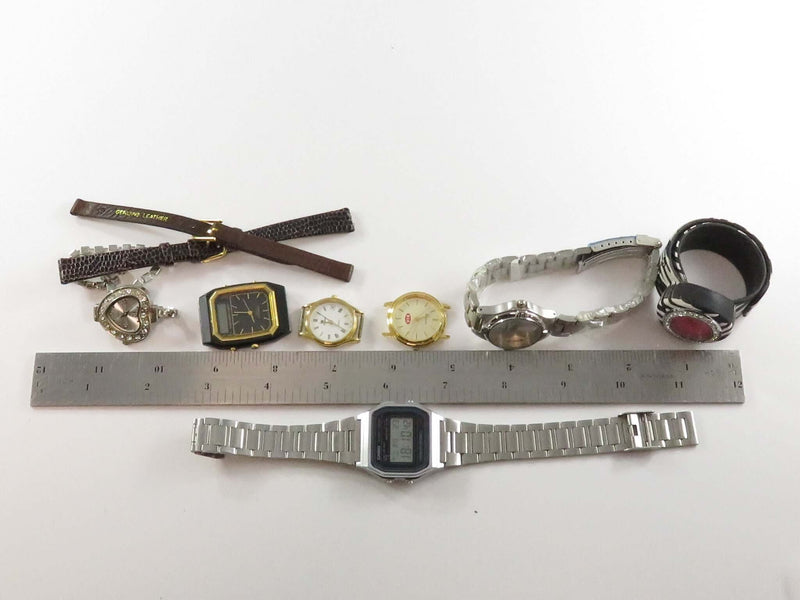 Grouping of Quartz Watches Women & Men Bulova Timex, Casio, Anne Klein, Diamond