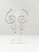 Artisan Art Nouveau Style Sterling Spray Earring Set 3 1/8" Drop Pierced Ears — Jewelry & Watches:Vintage & Antique Jewelry:F