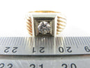 14K Yellow Gold 1/2 Carat Diamond Solitaire Men's Ring Size 8.75 Mid Century product image for Just Stuff I Sell, clear front view, neutral background, original listing photo, optimized descriptive alt text, centered composition