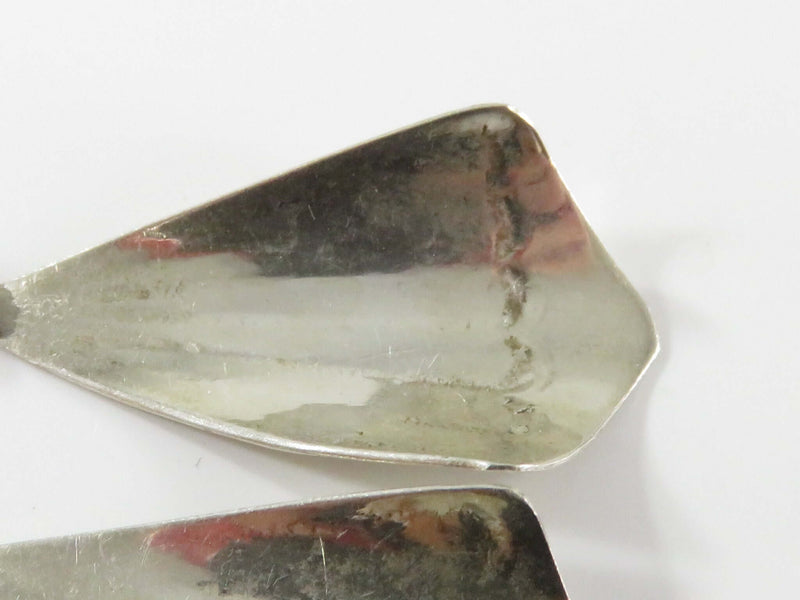 Artisan Southwestern Disc Dangling Earring Set Hand Worked  Sterling Silver Pierced Ears