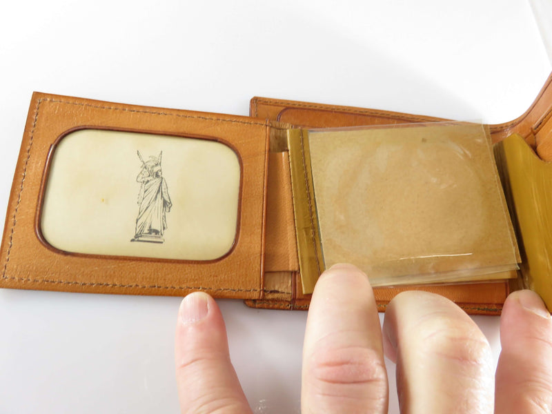 Genuine Vintage Tooled Leather Wallet Billfold Souvenir In Original Gift Box