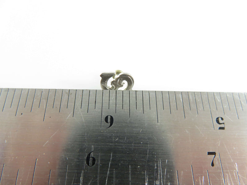 Letter S Ring Insert for Signet Monogram Rings Hardstone Ring Letter S 8.22mm. Back view with measurement.