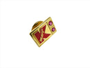 Vintage KMart Service Award Lapel Pin Tie Tack Ruby 10K Gold Filled — 10K, Gold • Ruby — front view