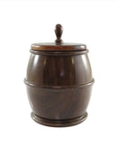 Vintage Barrel Form Turned Wood Lidded Trinket Box 3" x 4" — Collectibles:Decorative Collectibles:Trinket Boxes — front view