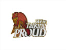 Vintage Buffalo New York We're Talking Proud Buffalo Pin 1980's — front view