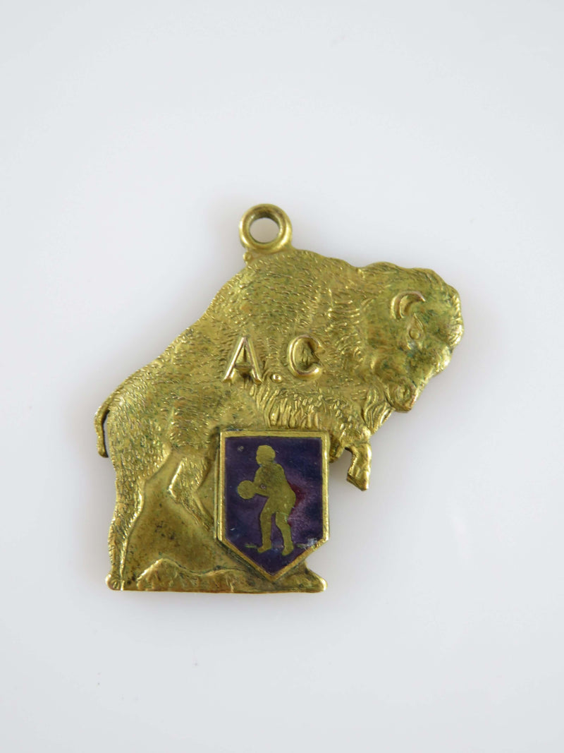1952 Basketball Medal Gold Filled Buffalo Form Tom Fanning Made By AI