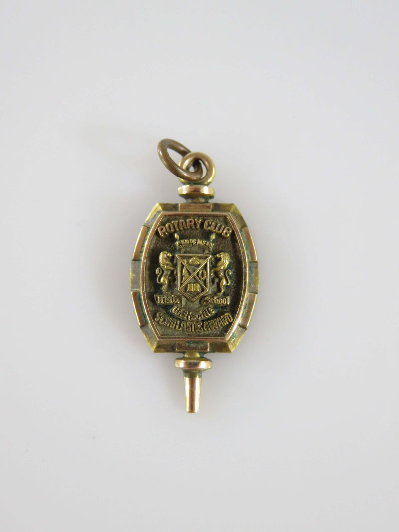 1942 Rotary Club Wellsville High School Scholastic Award 1st Year Medal Gold Fil