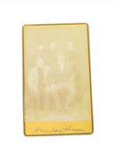 Antique Early CDV Group Photo of 5 Men Grandpa Johnson 4 1/8" x 2 1/2" — front view