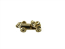 Vintage 10K Yellow Gold Race Car Charm 3D Wheels Turn Old Time Car — Jewelry & Watches:Fine Jewelry:Fine Charms & Charm Brace
