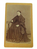 Antique CDV Old Woman Coiled Serpent Brooch A. Olson Ostersund Sweden 4" x 2 1/2 — front view