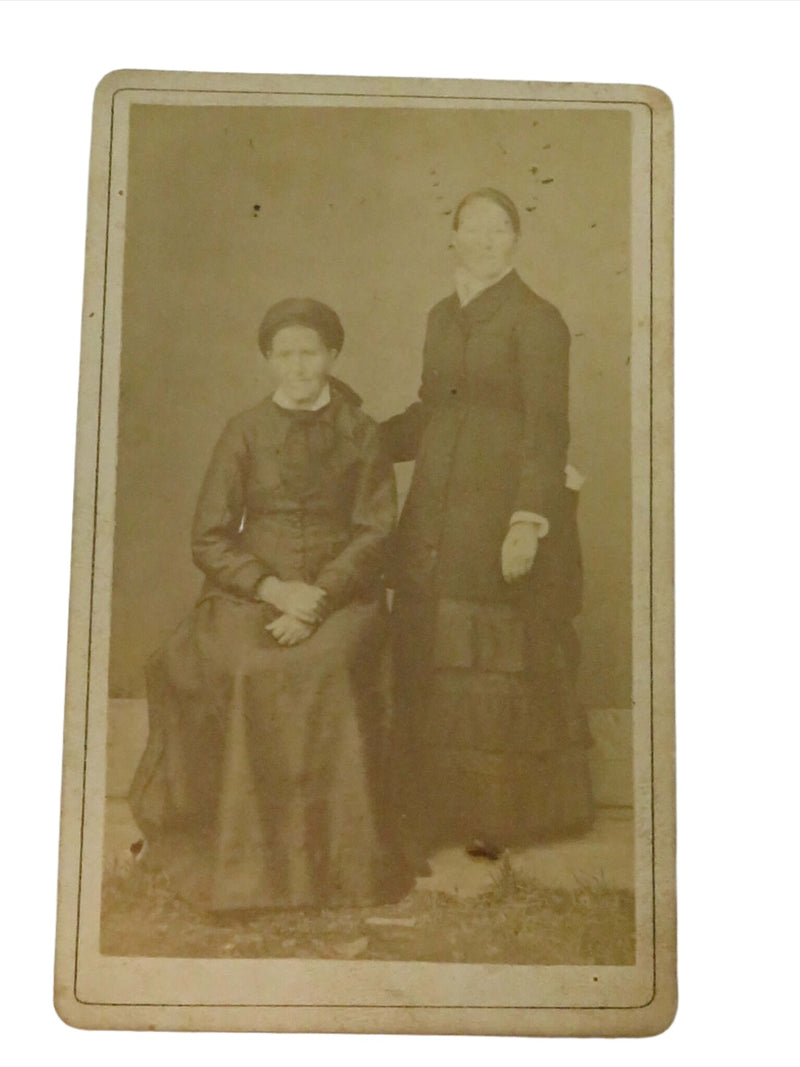 CDV Two Women in Period Dress