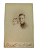 Antique Cabinet Card Bonell Woman and Daughter Eau Claire Wisconsin c1885 — front view