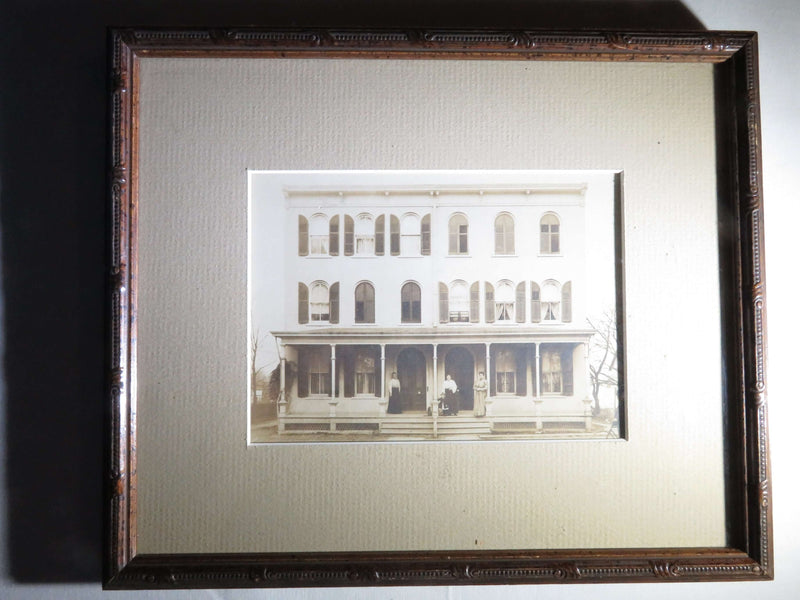 Antique 3 Story Duplex Home Photograph Fine Frame City Still Life