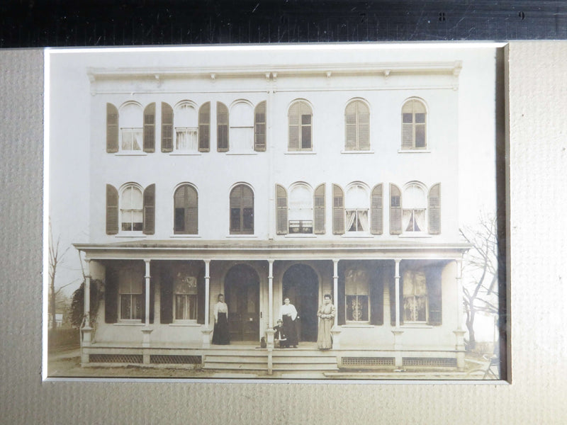 Antique 3 Story Duplex Home Photograph Fine Frame City Still Life