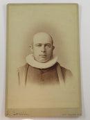 Antique Cabinet Card Man in High Collar G Bonell Eau Claire Wisconsin c1885 — front view