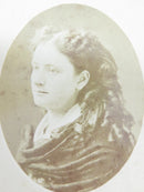 Unnamed Sitter Victorian Woman Long Hair Geo M Elton Palmyra NY Antique Photograph — front view