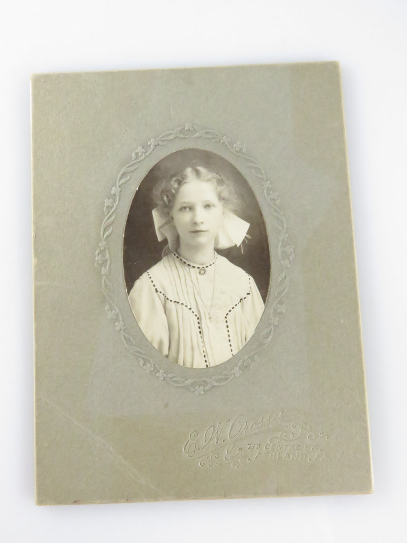 Unnamed Sitter Young Victorian Blonde Woman E. W. Gross Ashland PA Antique Photograph