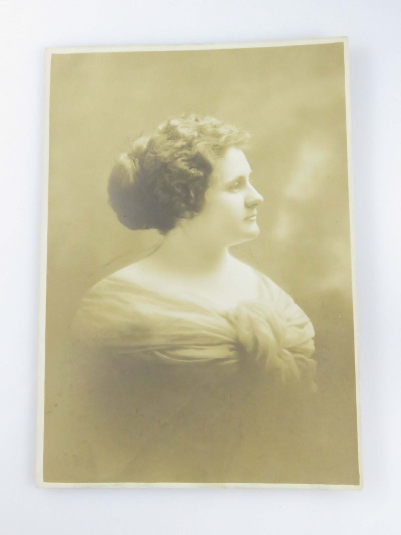 Antique Unnamed Sitter Young Woman Facing Right in Pose Antique Photograph