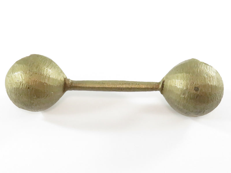 Vintage Handmade Brass Baby Rattle Sleigh Bell Sound